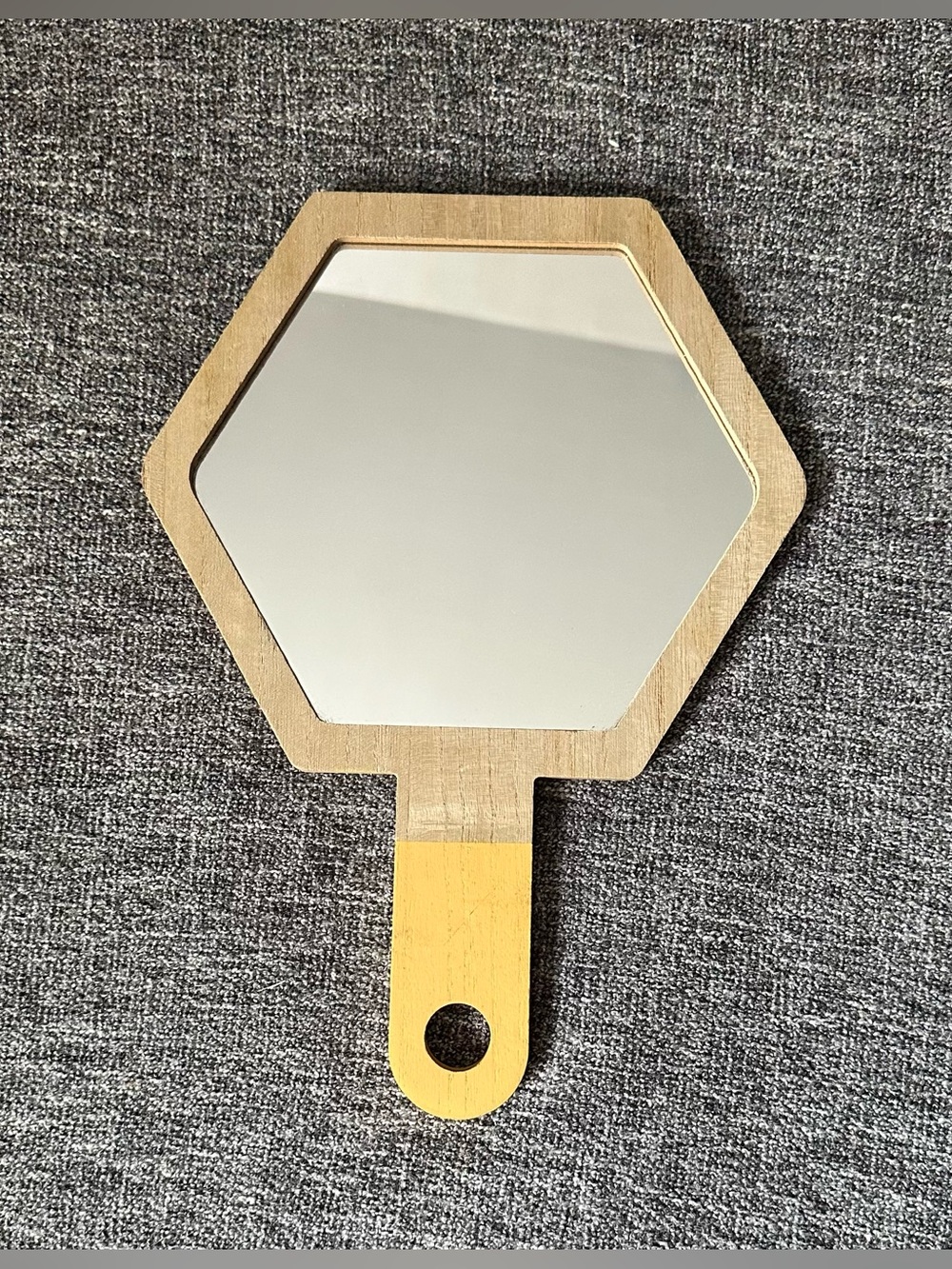 Vintage hanging mirror • makeup mirror with handle